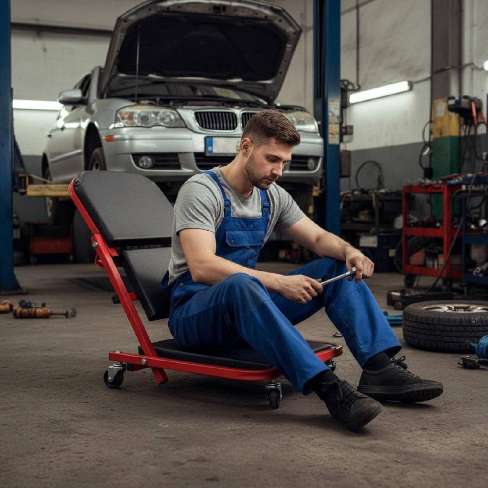 Folding Creeper Seat Foldable  - Heavy Equipment Mechanic review and price