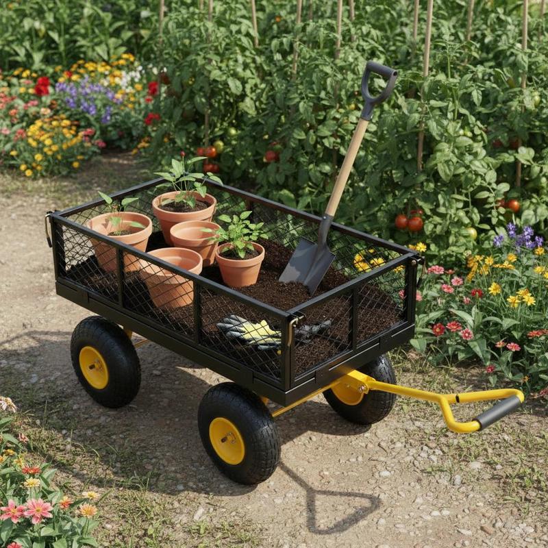 Steel Garden Cart 500 Lbs For  - Heavy Equipment Yard review and price